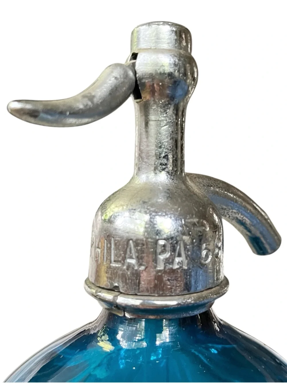 RARE Vintage Cobalt Blue Soda Seltzer Siphon Bottle